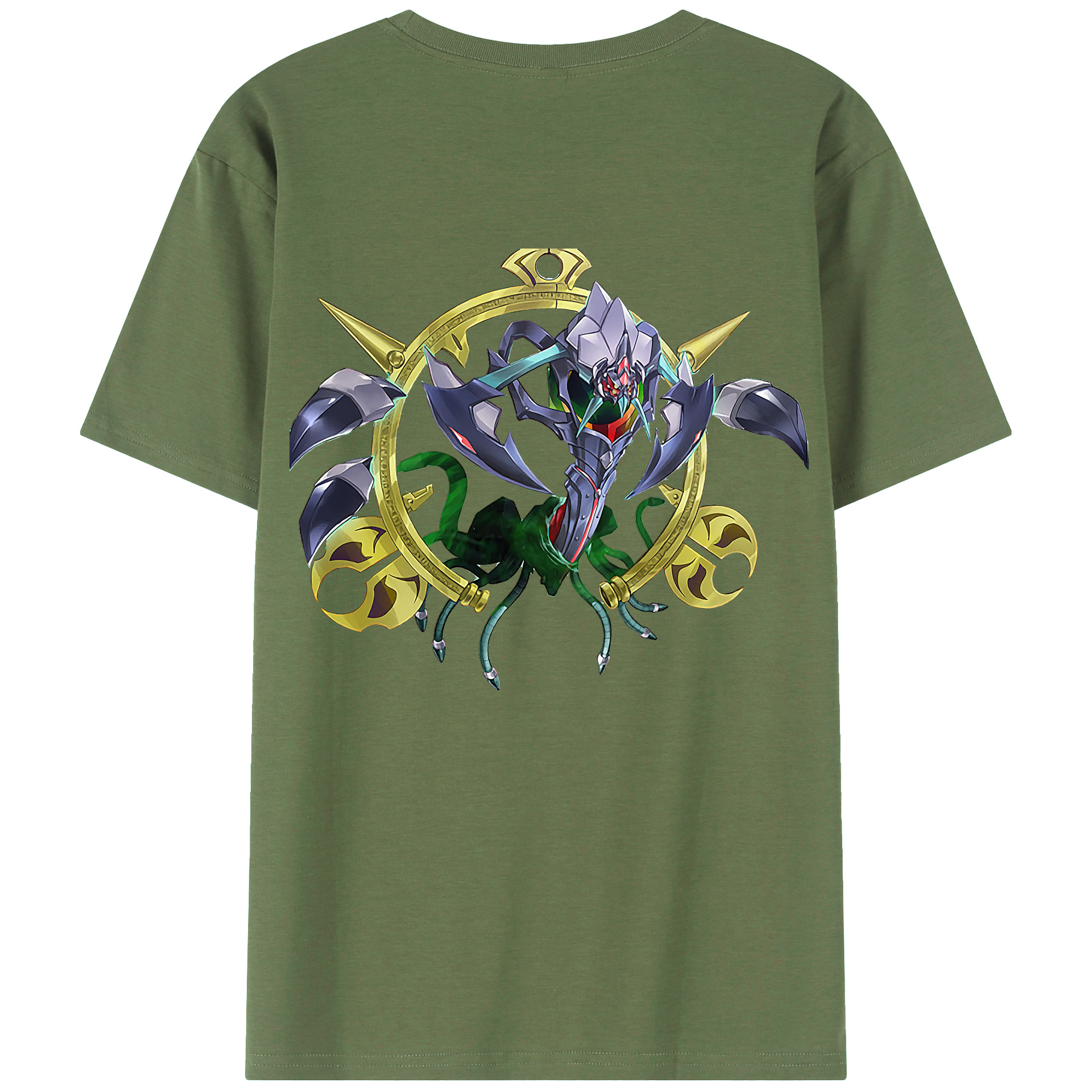 （画像用） 遊☆戯☆王 Yu-Gi-Oh! 綿100％ メンズ半袖Tシャツ（バックプリント） 通気性